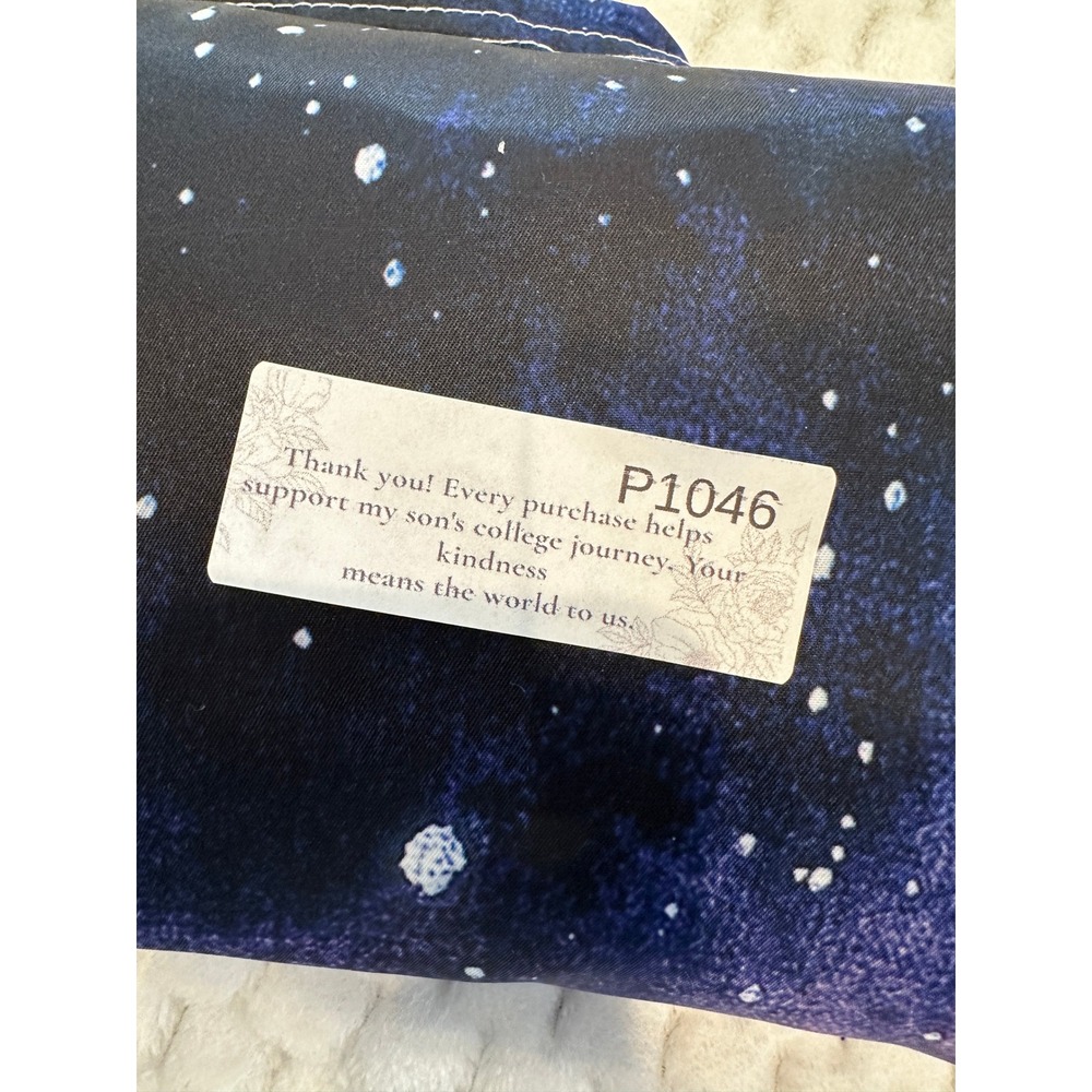 Mens Galaxy Nebula Print Swim Trunks Blue Purple Mesh Lined Shorts 2XL P1046 - Picture 2 of 6